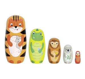 Goki Matryoshka Tavi the tiger and his friends