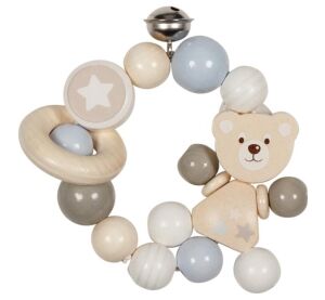 Goki Tactile motor ring Teddy bear with bell