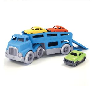 Green Toys Tractor with cars