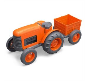 Green Toys Tractor with tractor orange