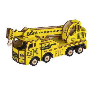 Woodcraft Wooden 3D Puzzle Crane Wagon