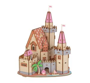 Woodcraft Wooden 3D Puzzle Castle on the Beach