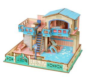 Woodcraft Wooden 3D Puzzle Villa on Lembongon Island