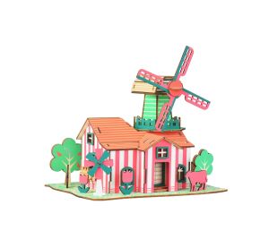 Woodcraft Wooden 3D Puzzle Tulip Ranch