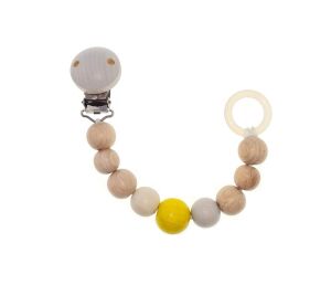 Hess Nature pacifier clip yellow