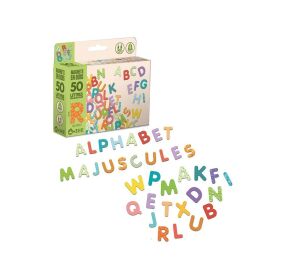 Jeujura Wooden Magnetic Capital Letters 50 pcs