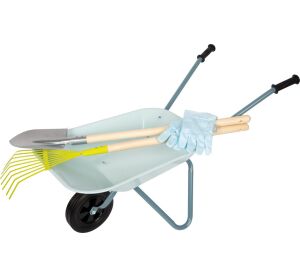 small foot Garden tool set with a wheelbarrow