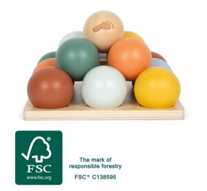 small foot Montessori sorting game with balls