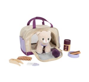 small foot Plush Cat with Care Set Purple