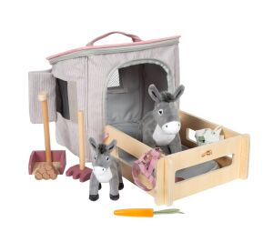 small foot Plush Donkey with House and Accessories