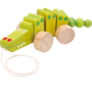 small foot Wooden pulling crocodile