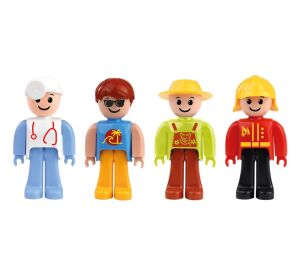 Lena Workies Figure Set with Movable Legs, Decorative Cardboard