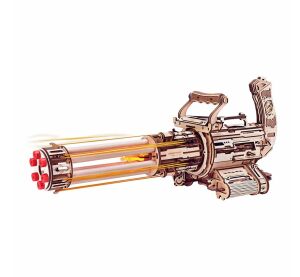 RoboTime 3D Wooden Mechanical Jigsaw Rotating Machine Gun