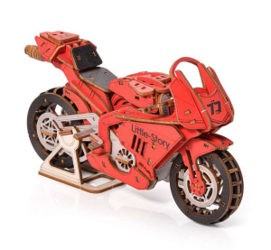 Little Story 3D Wooden Puzzle Grand Prix red