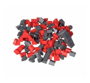 L-W Toys Creative set roof elements red and dark grey 120 pcs