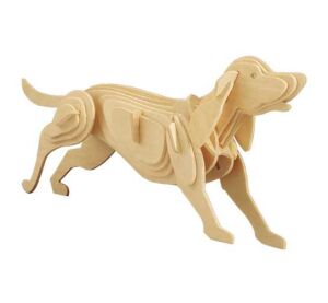 Woodcraft Wooden 3D Puzzle Dog