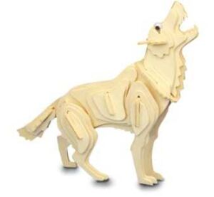 Woodcraft Wooden 3D puzzle wolf