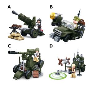 Sluban WWII M38-B0678 4into1 Display 4seconds / 8pcs