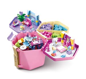 Sluban Bucket Bricks M38-B0830 Bucket with Bricks pink