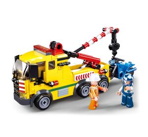 Sluban Town M38-B0877 Tow truck with motorbike
