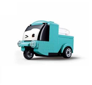 Sluban Power Bricks M38-B1072E Wind-up car with eyes Turquoise truck