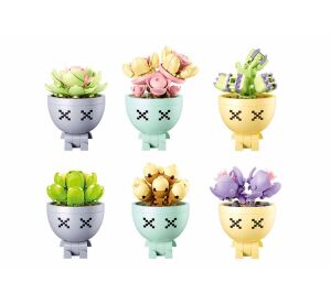 Sluban Flowers M38-B1076 Potted Succulents Display 6 pcs
