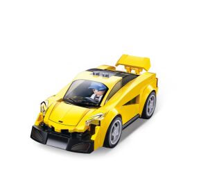 Sluban Metropolis M38-B1505B Yellow Race Car