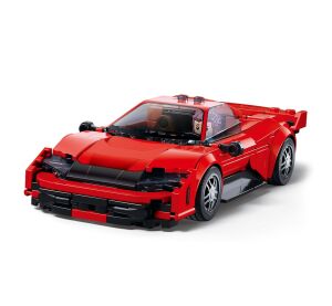 Sluban Model Bricks M38-B1507 Red Sports Car 1:32 Scale