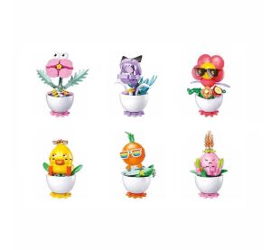 Sluban Flowers M38-P8029 Potted Plants Display 6 pcs