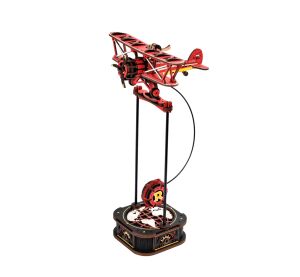 RoboTime 3D Mechanical Jigsaw Biplane with Pendulum