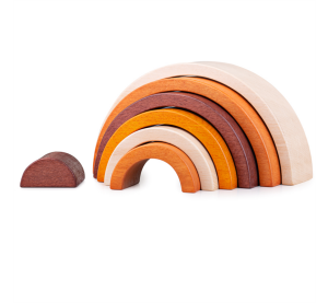 Bigjigs Baby Wooden Folding Rainbow Natural