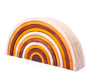 Bigjigs Baby Wooden Folding Rainbow Natural Large