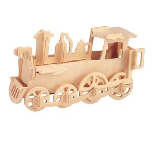 Woodcraft Wooden 3D puzzle Locomotive small