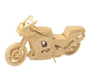 Woodcraft Wooden 3D Puzzle Motorbike Racing