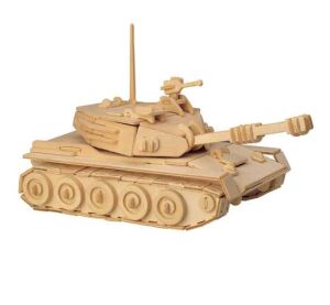 Woodcraft Wooden 3D Puzzle Tank