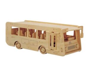 Woodcraft Wooden 3D Puzzle Bus