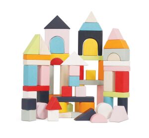 Le Toy Van Petilou Colored blocks in cotton bag 60 pcs