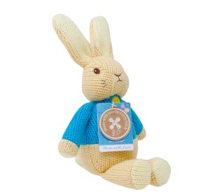 Rainbow Rabbit Peter from soft knitted fabric