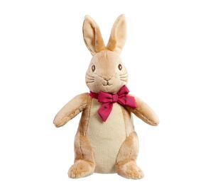 Rainbow Plush Rabbit Flopsy with bow big