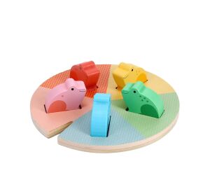Petit Collage Counting for little ones Wooden flip flops with polka dots