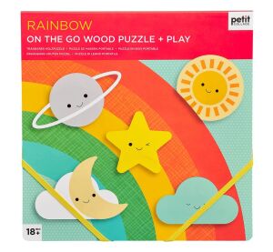 Petit Collage Robust Wooden Rainbow Puzzle