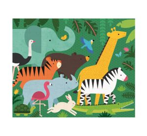 Petit Collage Reversible 2in1 Jungle Puzzle