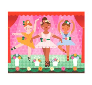 Petit Collage Reversible 2in1 Ballerinas Puzzle