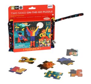 Petit Collage Reversible Puzzle Superheroes