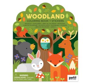 Petit Collage Coloring with stickers In the forest