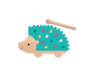 Petit Collage Wooden Guiro Hedgehog