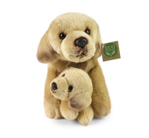 Rappa Plush Labrador with baby lying 25 cm ECO-FRIENDLY