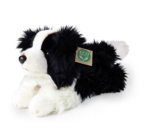 Rappa Plush dog border collie lying 30 cm ECO-FRIENDLY
