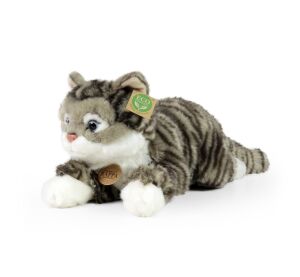 Rappa Plush tabby cat grey 40 cm ECO-FRIENDLY