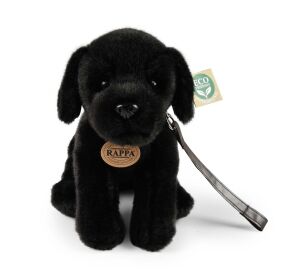 Rappa Plush dog labrador black 25 cm ECO-FRIENDLY